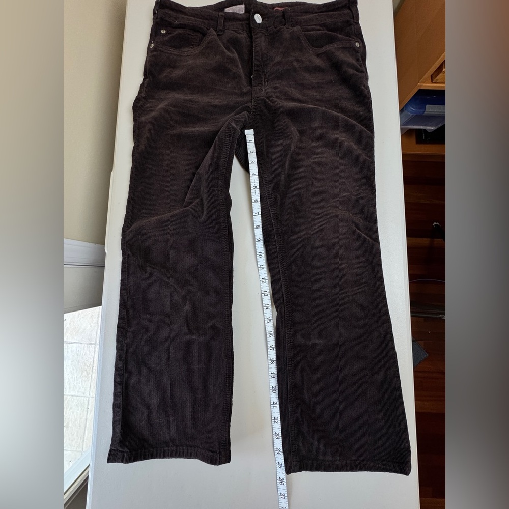 Anthropologie The Yaya Mid-Rise Corduroy Crop Flare Jeans by Pilcro SZ 31 - Picture 9 of 11